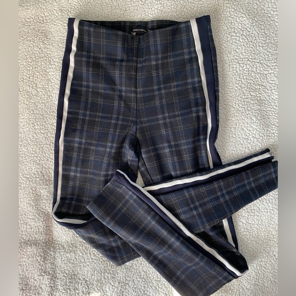 ZARA Trafaluc Collection Plaid High Waisted Stretchy Leggins Size: XS - Picture 4 of 10